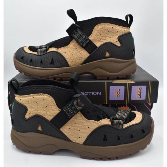 Teva Mens Size 9 Revive \'94 Black Tan Mid Hiking Boots Shoes